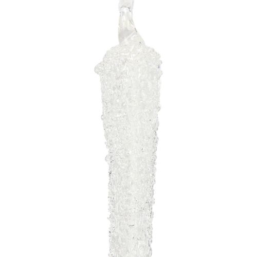 tételeket Karácsonyfadíszek, jégcsapok, üvegdíszek akasztásra, 19 cm, 3 darab