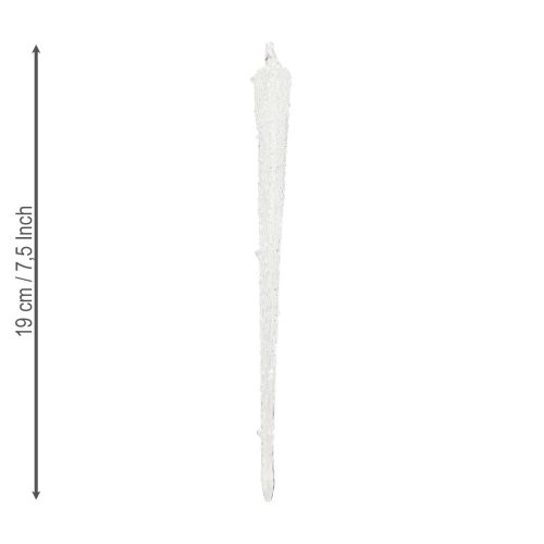 tételeket Karácsonyfadíszek, jégcsapok, üvegdíszek akasztásra, 19 cm, 3 darab