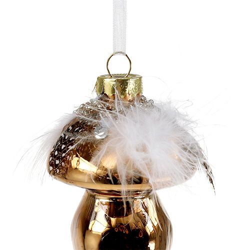 Floristik24 Fadísz üveg gombabarna 8cm 3db