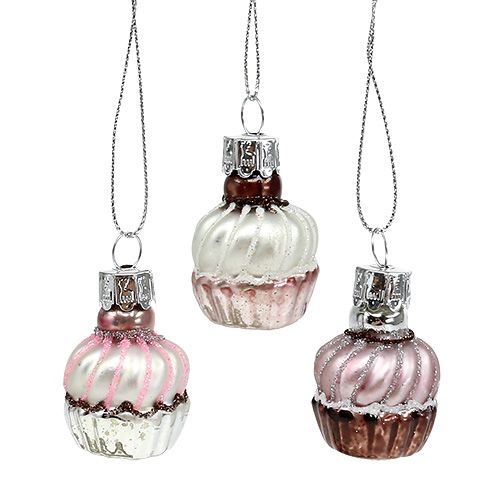 Floristik24 Fadíszek muffin mix Ø2,5cm 6db