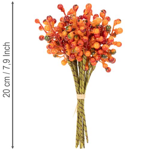 Narancssárga bogyós gyümölcsök csokor, 20 cm hosszú | Floristik24.hu