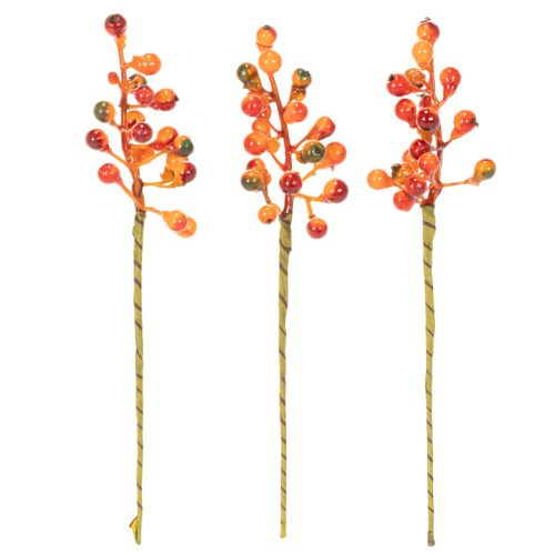 Narancssárga bogyós gyümölcsök csokor, 20 cm hosszú | Floristik24.hu