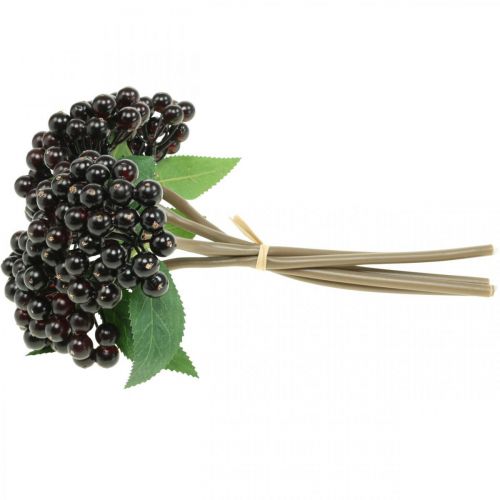 Floristik24 Bogyóág piros fekete mesterséges deco őszi koszorú 25cm 5db csokorban