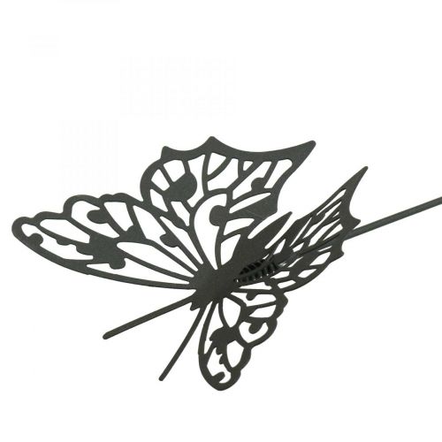 tételeket Virágdugó fém pillangó fekete 10,5×8/44cm 3db