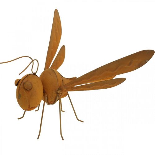 Floristik24 Dekoratív szitakötő, ágydekoráció, kerti figura patina L28cm H21cm