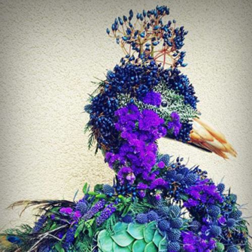 Floristik24 Virágos hab flamingó figura 70cm x 35cm