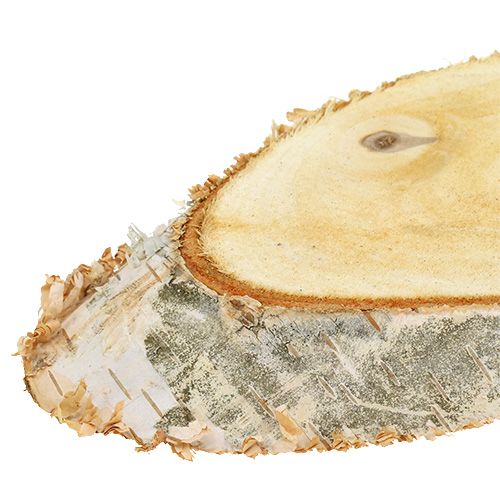 tételeket Ovális nyírfa szeletek, natúr fa szeletek, dekoratív, 18-22 cm, 10 darabos készlet, fa díszítéssel, gravírozva