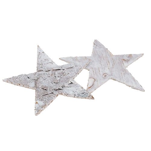 tételeket Nyírfa csillag mosott fehér 6,5cm 36db
