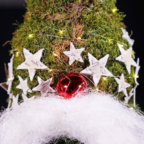 tételeket Nyírfa csillagok mini 2cm - 2,5cm fehérre meszelt 150 db