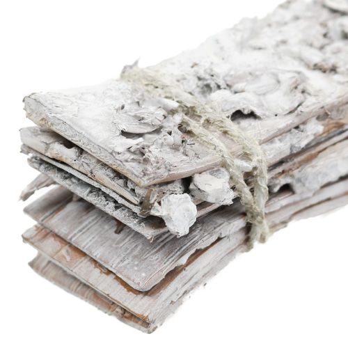 Floristik24 Fehérített nyírfa csíkok 20cm x 4cm 8 db