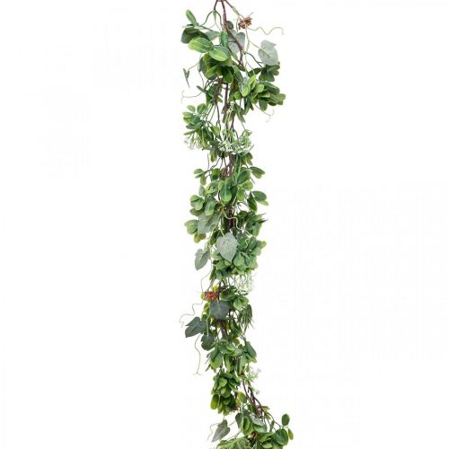 Levélfüzér deco girland műnövény zöld 180cm