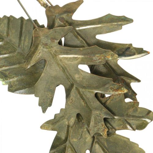 tételeket Dekoratív gyűrű fém koszorú faldísz sárgaréz levelek Ø52cm