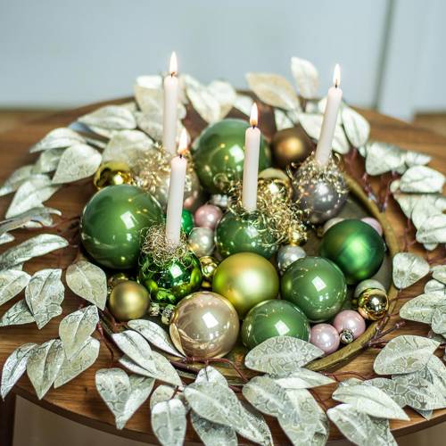 Floristik24 Levélkoszorú mesterséges pezsgőcsúcs levelek Ø48cm