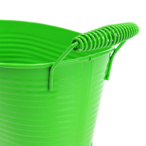 Floristik24 Bádogtál ovális zöld 20cm x 12cm x 9cm