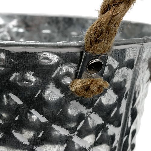 tételeket Fémlemez tál kötélfogantyúkkal Ø18cm H10cm