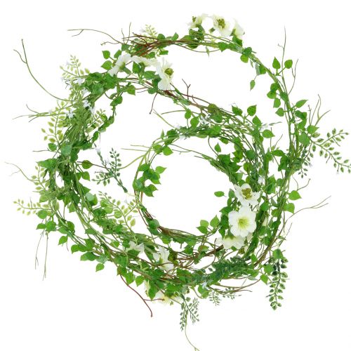 Fehér virágfüzér 180cm