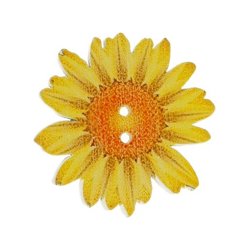 Floristik24 Virágok gombként fából Ø3,5cm válogatott 90db