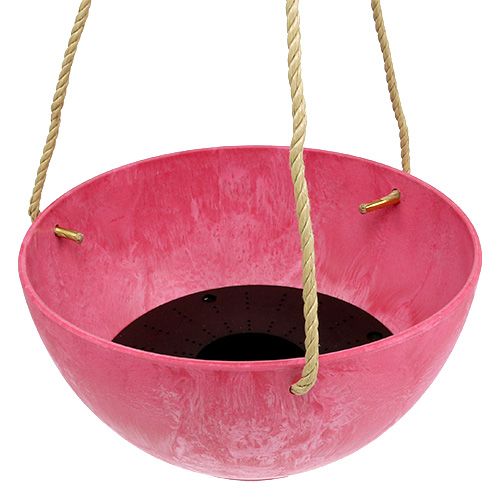 Floristik24 Virágkosár "Fiona" Ø25cm H12cm rózsaszín