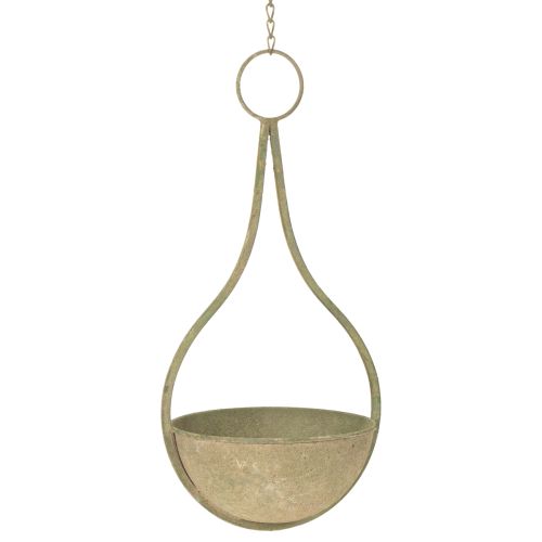 Floristik24 Virágkosár, függőkosár, fém dekorációs kert Ø16cm H38cm