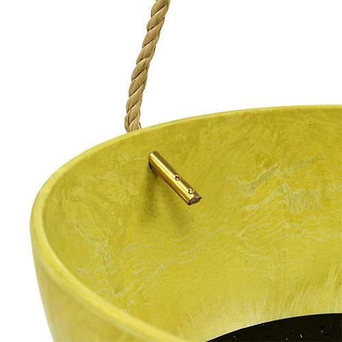 Floristik24 Virágkosár Fiona Ø25cm H12cm Citrom