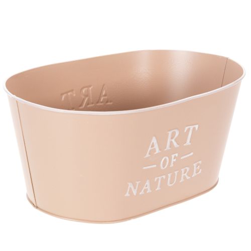 Ovális cink virágtál, antik rózsa, kaspó, 27×18cm, M12.5cm | Floristik24.hu