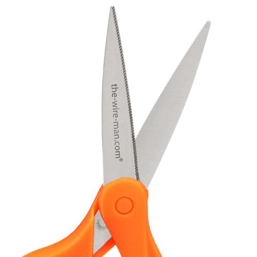 tételeket Virágolló fogakkal rozsdamentes acélból, narancssárga színben 20cm