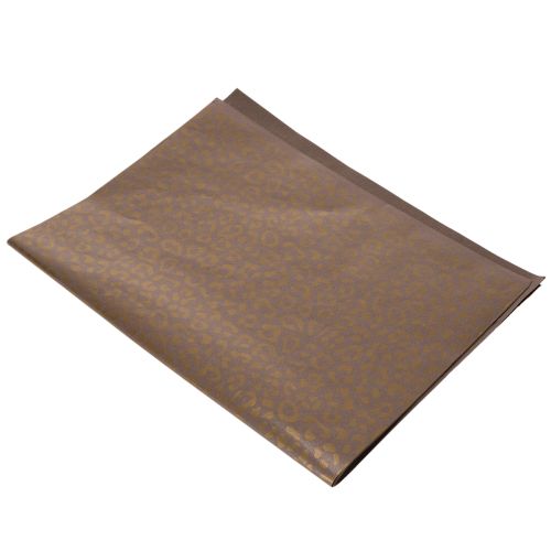 Virágos selyem leopárdmintás barna nedves szilárdságú 50x75cm 20db