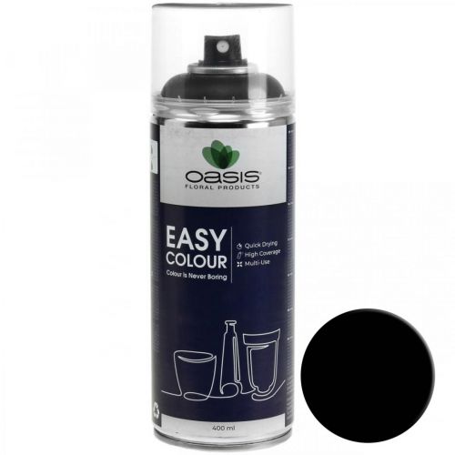 Floristik24 OASIS® Easy Color Spray, festék spray fekete 400ml
