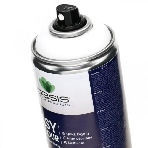 Floristik24 OASIS® Easy Color Spray, festék spray fehér, téli dekoráció 400ml