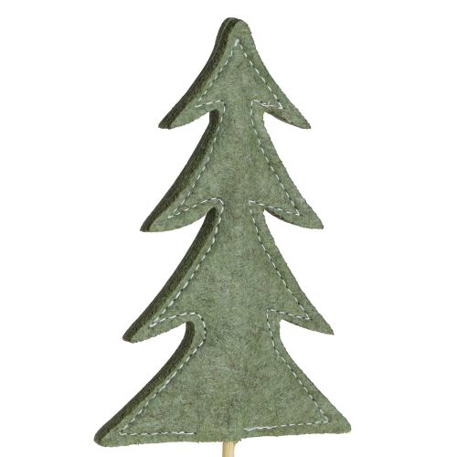 tételeket Virágdugó filcdísz zöld karácsonyfa 11x3,5cm 6 db