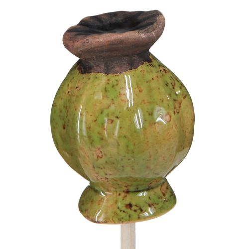 tételeket Virágdugó kerámia mák díszítés 3 szín Ø3,5cm 6 db