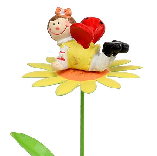 Floristik24 Virágdugó fém virág fajta. 6,5cm L32cm 4db