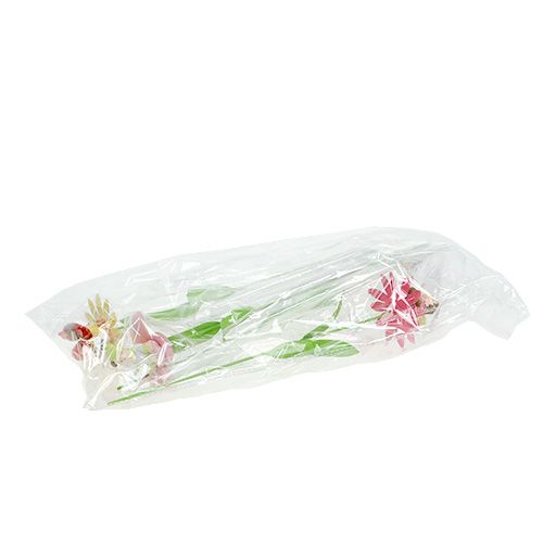 Floristik24 Virágdugó fém virág fajta. 6,5cm L32cm 4db