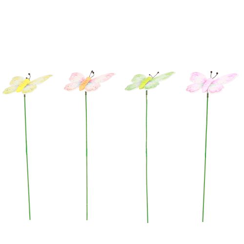 tételeket Virágdugó pillangó rózsaszín zöld narancs 8x5,5cm 16 db