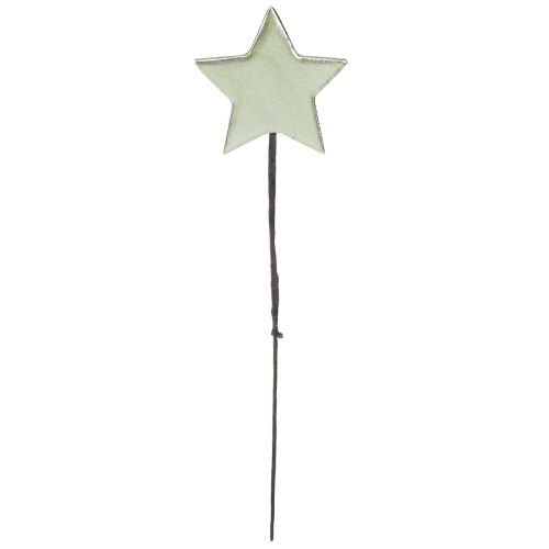 Floristik24 Virágdugók csillagdugók zöld 7cm – 2. választás – 24 db