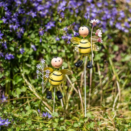 tételeket Virágdugós méhecske virággal, fém díszítéssel tavaszi nyár 4db