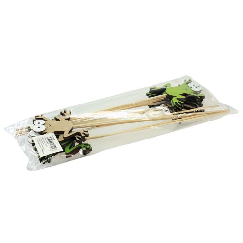 tételeket Virágdugó béka vicces dekoratív dugó fa 7,5cm 12db