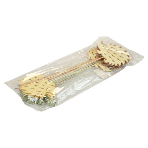 Floristik24 Virágdugó fa díszdugó sündisznó dekoráció színes 10x7cm 18 db