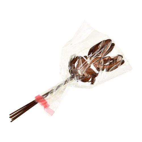 Floristik24 Virágdugó rozsda nyúl dekoráció 7,5cm×11,5cm 6 db