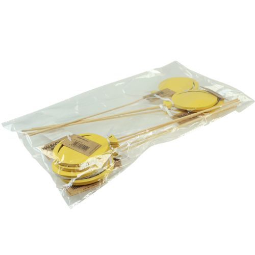 tételeket Virágdugó csokor dekoráció tortafeltét lufi sárga 28cm 8 db