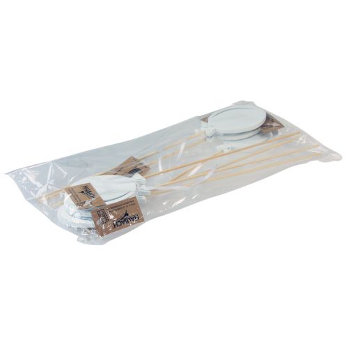 tételeket Virágdugó csokor dekoráció tortafeltét ballon fehér 28cm 8 db