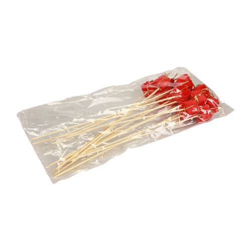 tételeket Virágdugó Karácsonyi csomagdísz piros 2,5cm 15 db