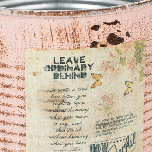 tételeket Virágcserép díszdoboz lazac fém ültető Ø15.5cm M15cm