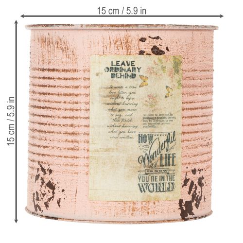 tételeket Virágcserép díszdoboz lazac fém ültető Ø15.5cm M15cm