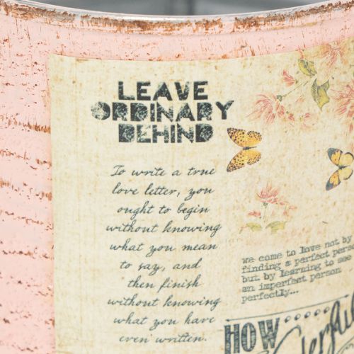 tételeket Virágcserép díszdoboz lazac fém nyári dekoráció Ø11cm M10.5cm