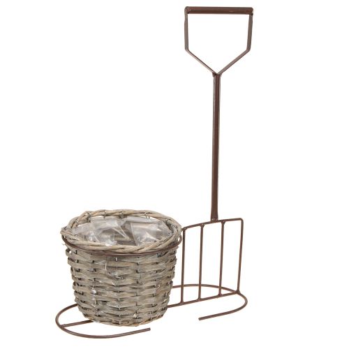 Floristik24 Virágcserép kerti szerszám díszbarna Ø17,5cm H30cm