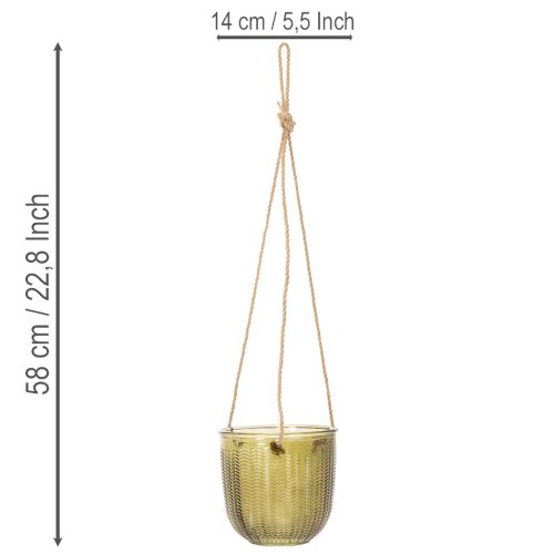 Üveg virágcserép/függőlámpás, lila/zöld, 14 cm, 2 darab | Floristik24.hu