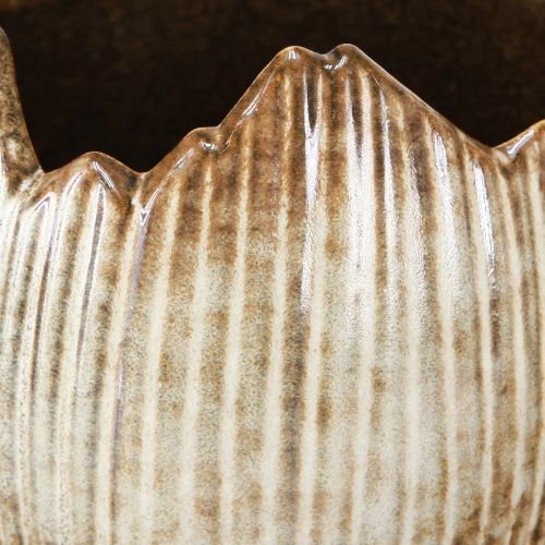 tételeket Virágcserepes Kerámia Tojás Törött Krémbarna Ø11,5cm 2 db