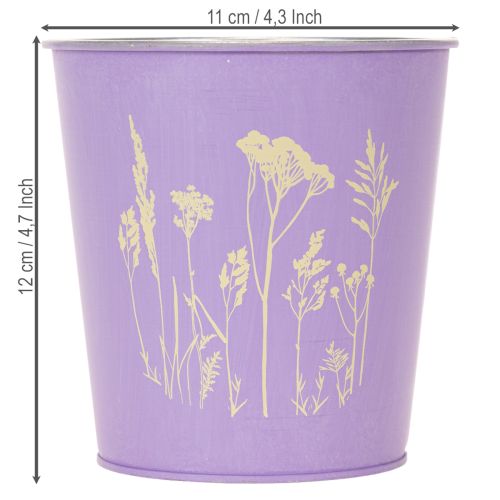 Kerek, pasztellszínű virágcserép virágmotívummal szobanövényekhez, 12 cm, 3 darab | Floristik24.hu