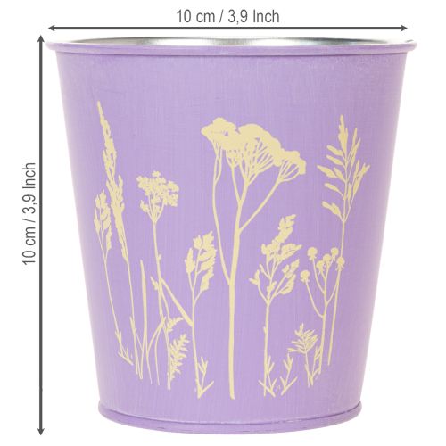 Fém kaspó szett virágmintás, pasztellszínekben, 10 cm, 3 darab | Floristik24.hu